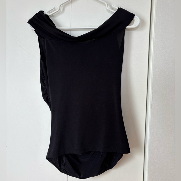 ❌SOLD❌Y2K Off-Shoulder Black Paisley Peplum Top - Small - Picture 4 of 5